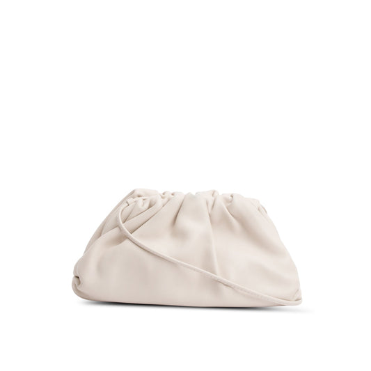 Bottega Veneta White Calfskin Intrecciato Leather The Mini Pouch