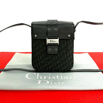 Dior Shoulder Bag Leather, Canvas black Trotter Pattern logo Metal Street chic mens Rovelle Bags