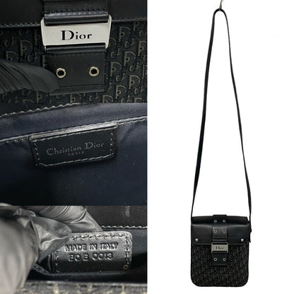 Dior Shoulder Bag Leather, Canvas black Trotter Pattern logo Metal Street chic mens Rovelle Bags