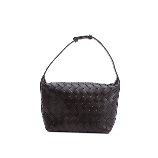 Bottega Veneta Brown Intrecciato Leather Mini Wallace Bag