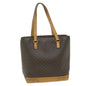 Luxury CELINE Macadam Canvas Shoulder Bag PVC Leather Brown 62944