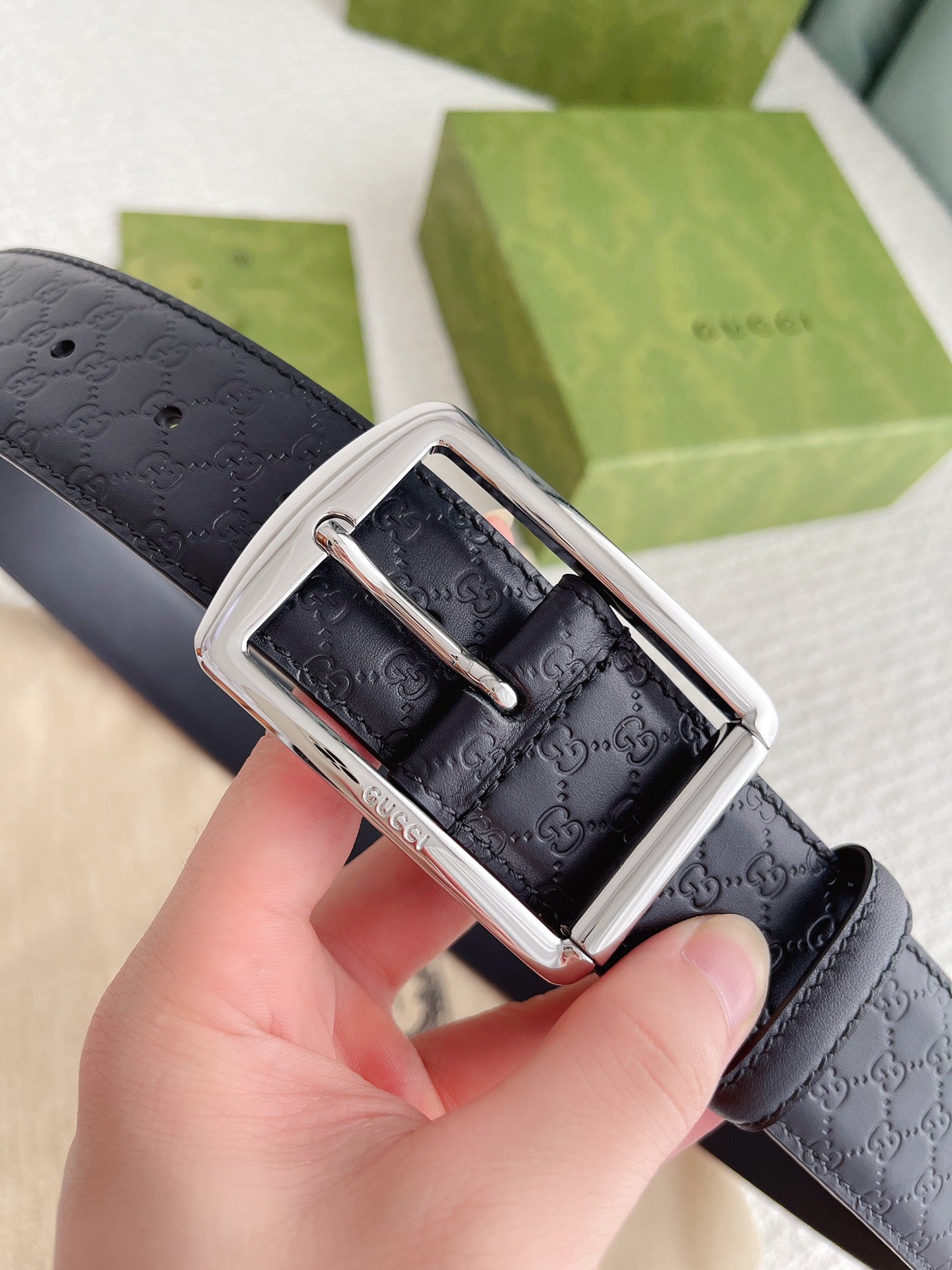 New Simplicity Letter printing GC cowhide belt
