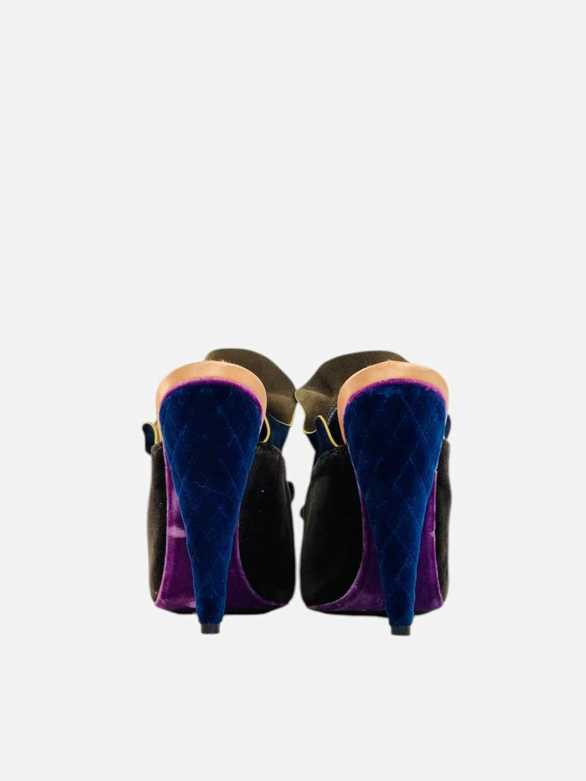 FENDI Ruffled Multicolor Size EU 40 Mules Rovelle Bags