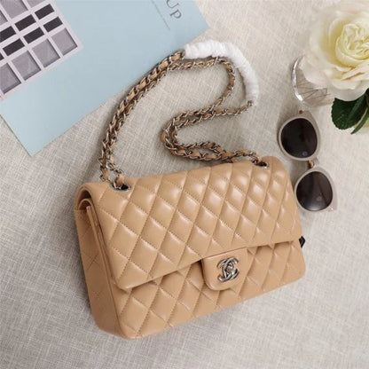 Chanel Classic Double Flap 25 Shoulder Bag Beige