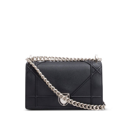Christian Dior Black Calfskin Leather Small Diorama Flap Bag Rovelle Bags