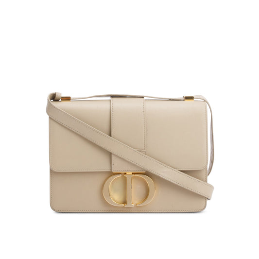 Christian Dior 2020 Beige Leather Medium 30 Montaigne Bag Rovelle Bags