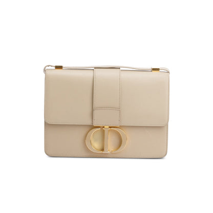 Christian Dior 2020 Beige Leather Medium 30 Montaigne Bag Rovelle Bags