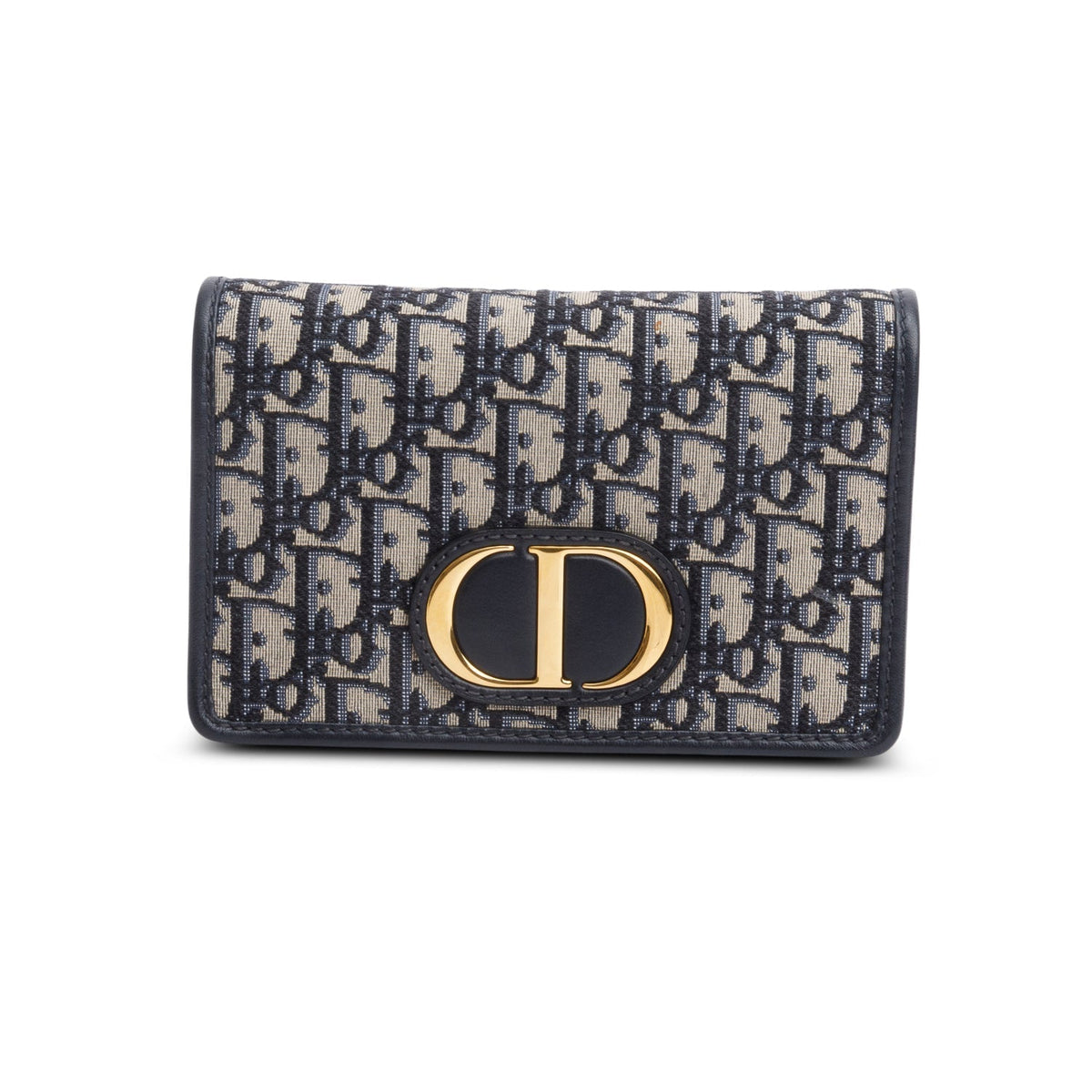 Christian Dior 2021 Navy Oblique 30 Montaigne 2-In-1 Pouch Bag Rovelle Bags