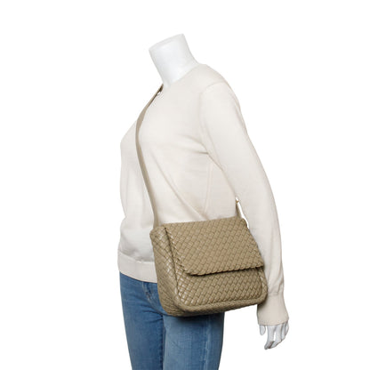 Bottega Veneta Grey Intrecciato Leather Medium Cobble Shoulder Bag