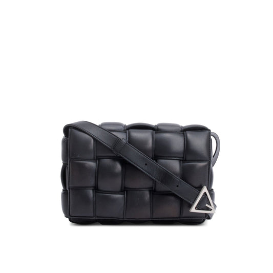 Bottega Veneta Black Lambskin Leather Classic Padded Cassette Bag