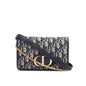 Christian Dior 2020 Navy Oblique 30 Montaigne 2-In-1 Pouch Bag Rovelle Bags