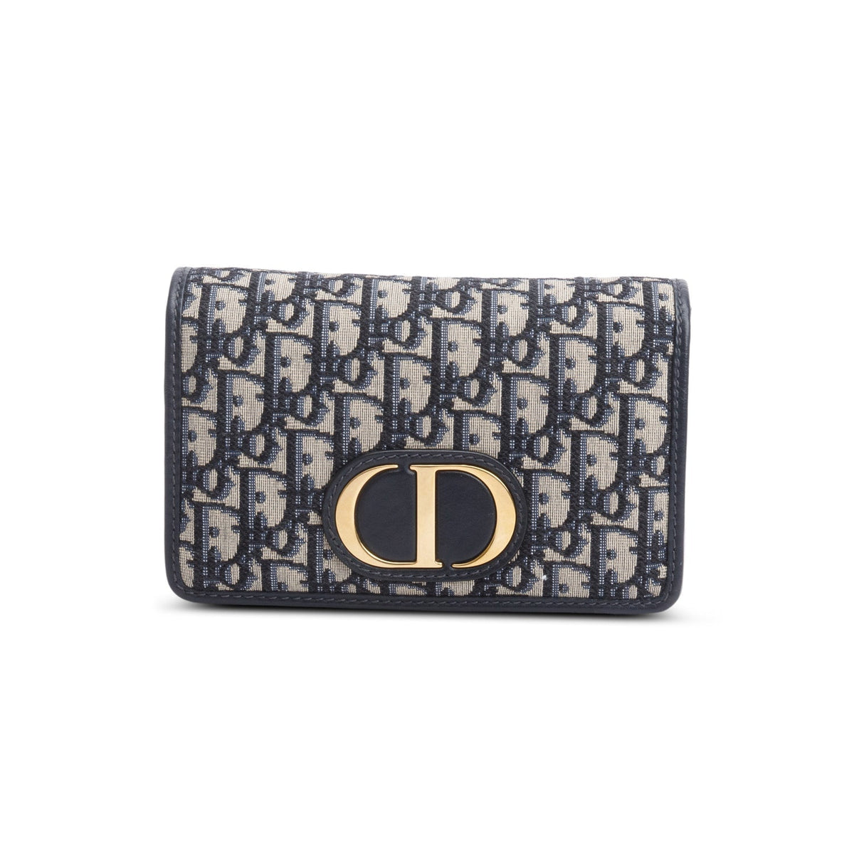 Christian Dior 2020 Navy Oblique 30 Montaigne 2-In-1 Pouch Bag Rovelle Bags