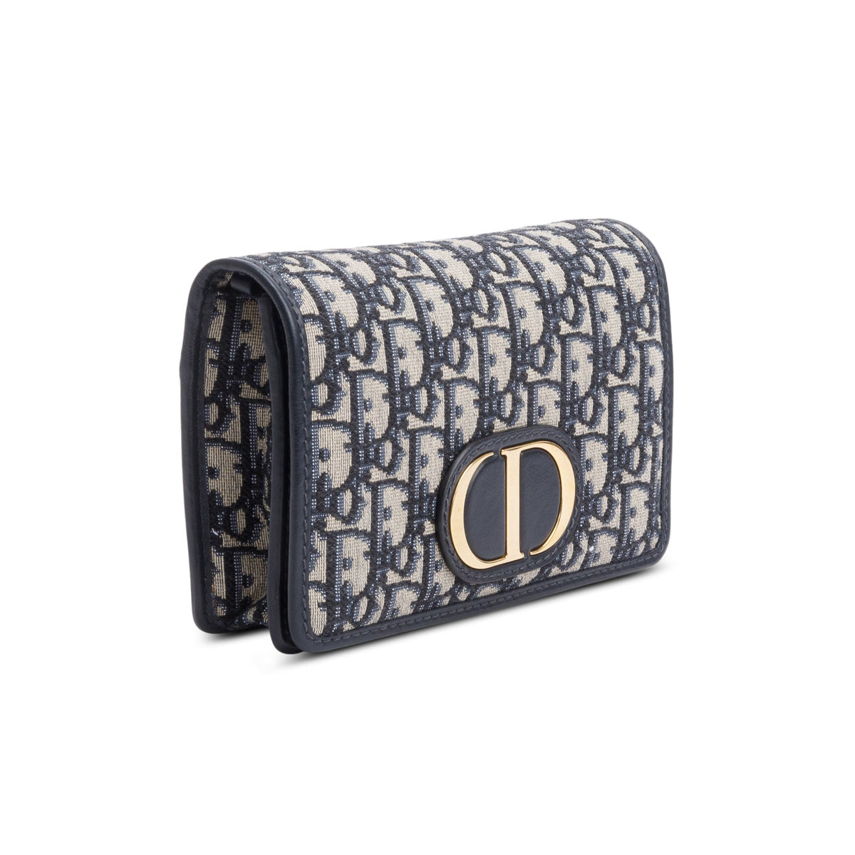 Christian Dior 2020 Navy Oblique 30 Montaigne 2-In-1 Pouch Bag Rovelle Bags