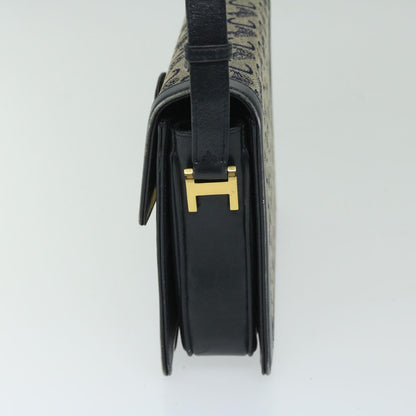 Luxury CELINE C Macadam Canvas Shoulder Bag Navy 63157