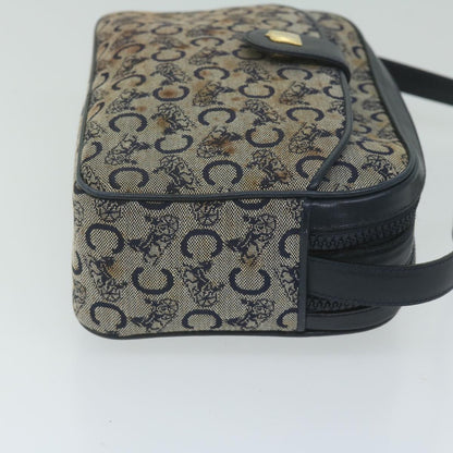 Luxury CELINE C Macadam Canvas Shoulder Bag Navy 63227