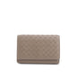 Bottega Veneta Grey Intrecciato Nappa Flap Card Case