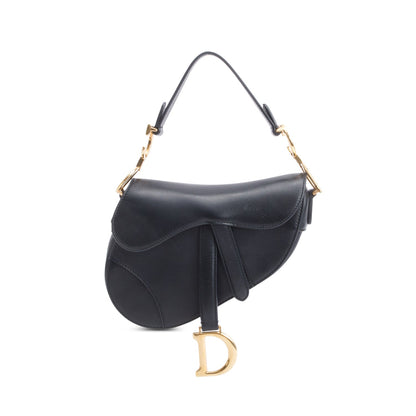 Christian Dior Black Calfskin Leather Mini Saddle Bag Rovelle Bags