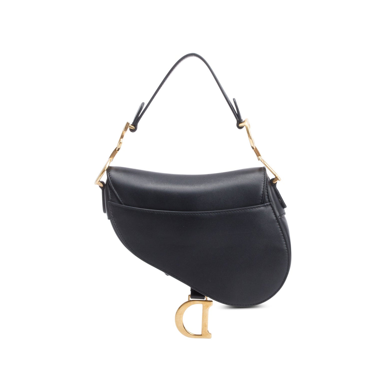 Christian Dior Black Calfskin Leather Mini Saddle Bag Rovelle Bags