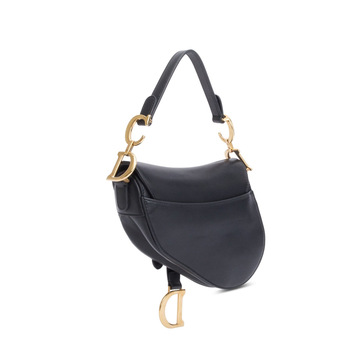 Christian Dior Black Calfskin Leather Mini Saddle Bag Rovelle Bags