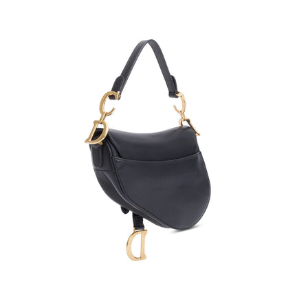 Christian Dior Black Calfskin Leather Mini Saddle Bag Rovelle Bags
