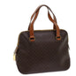 Luxury CELINE Macadam Canvas Hand Bag PVC Leather Brown 63444