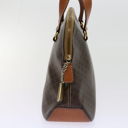 Luxury CELINE Macadam Canvas Hand Bag PVC Leather Brown 63444