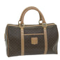 Luxury CELINE Macadam Canvas Boston Bag PVC Brown 63609
