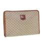 Luxury CELINE Macadam Canvas Clutch Bag Beige 63618