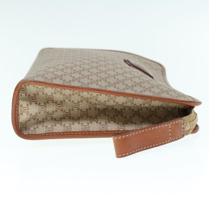 Luxury CELINE Macadam Canvas Clutch Bag Beige 63618