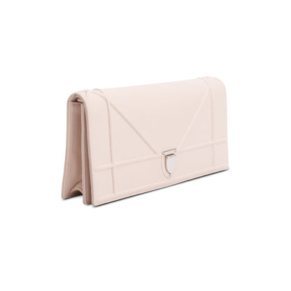Christian Dior Beige Grained Calfskin Leather Diorama Croisiere Long Wallet on Chain Rovelle Bags