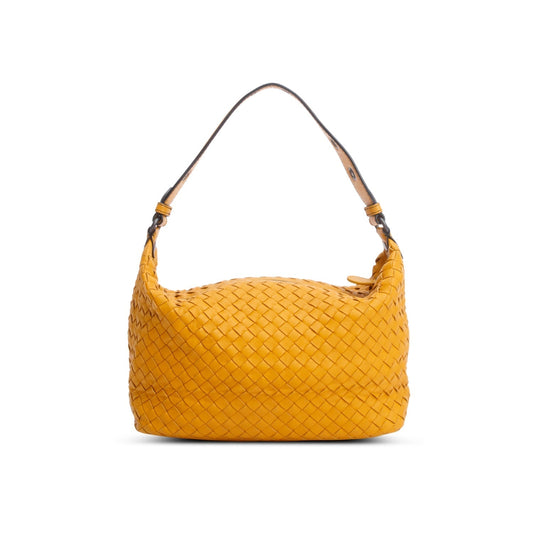 Bottega Veneta Yellow Intrecciato Leather Shoulder Bag