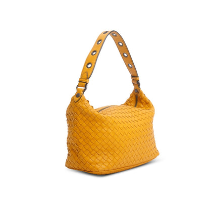Bottega Veneta Yellow Intrecciato Leather Shoulder Bag