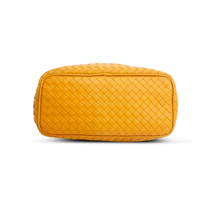 Bottega Veneta Yellow Intrecciato Leather Shoulder Bag