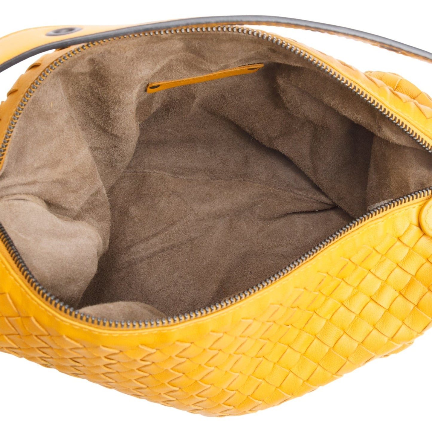 Bottega Veneta Yellow Intrecciato Leather Shoulder Bag