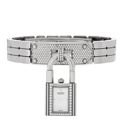 Stainless Steel Diamond Pave 16mm Kelly Quartz Watch