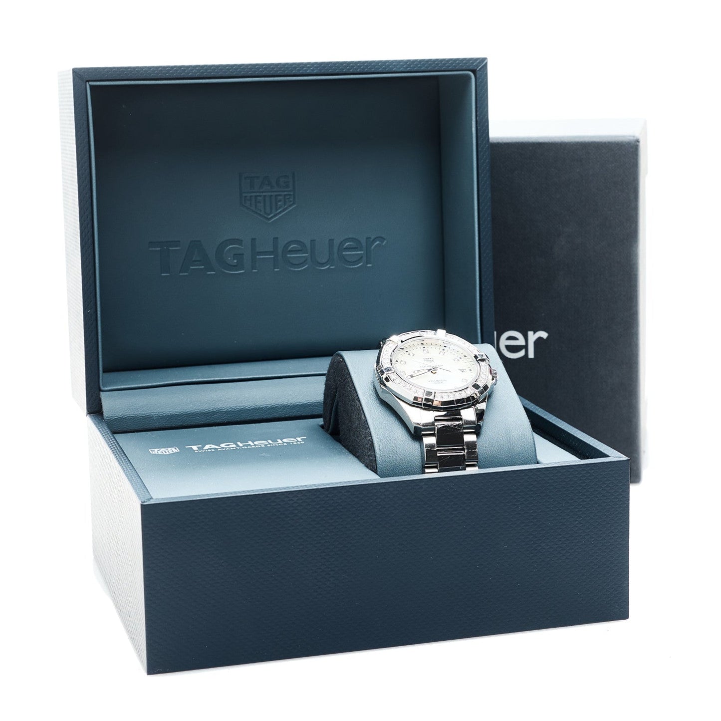 Stainless Steel Diamond Bezel Mother of Pearl 36mm Aquaracer Lady Quartz Watch WBD131C