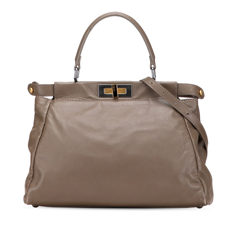 Fendi Peekaboo Leather Red Handbag Style 33 Rovelle Bags