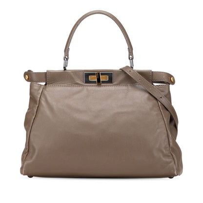 Fendi Peekaboo Leather Red Handbag Style 33 Rovelle Bags