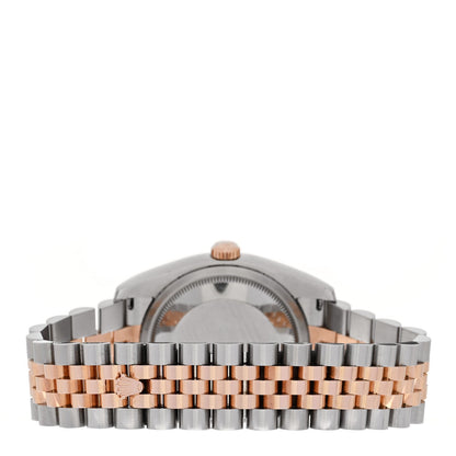 Stainless Steel 18K Everose Gold Diamond 36mm Oyster Perpetual Datejust Watch Silver 116231