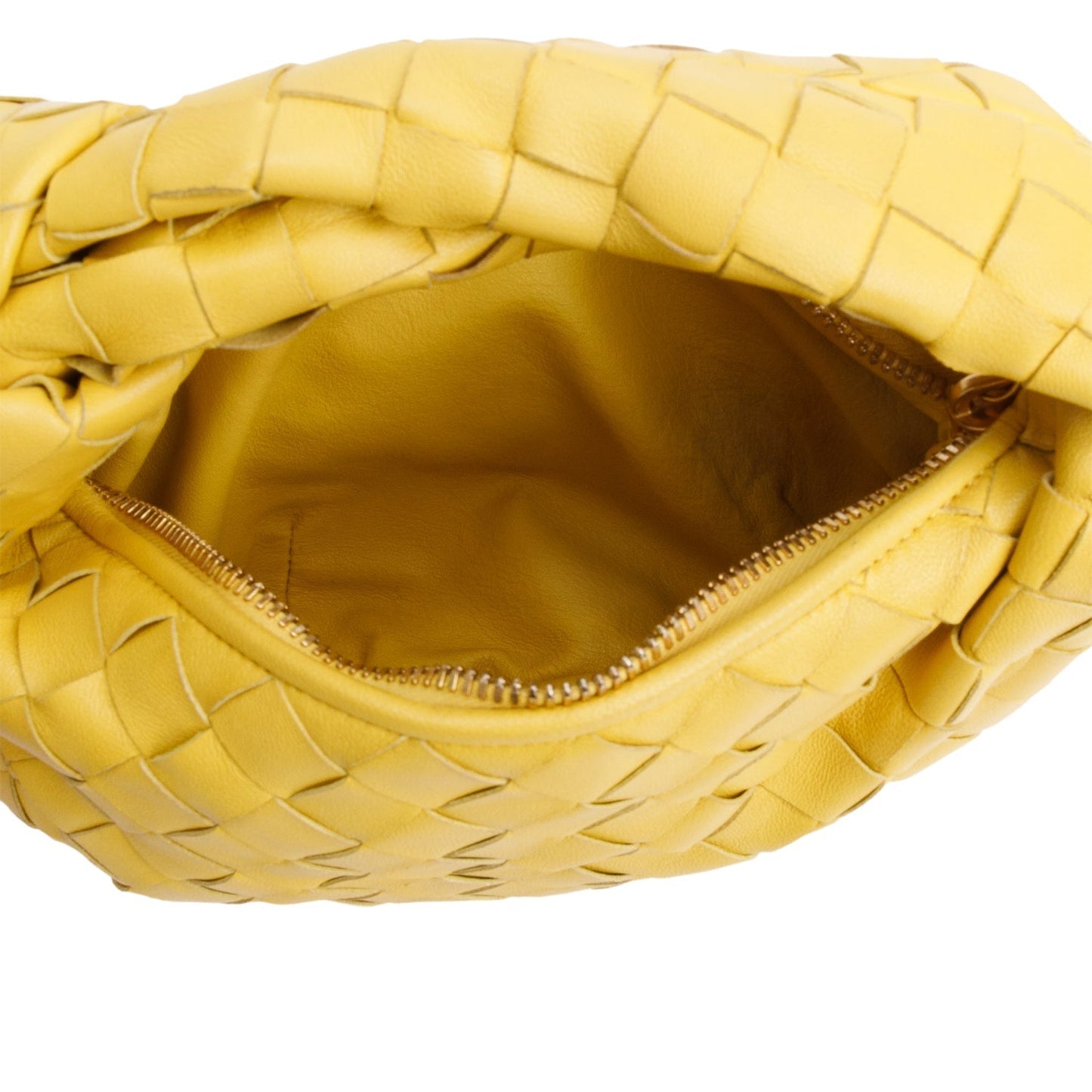 Bottega Veneta Yellow Intrecciato Leather Mini Jodie Bag