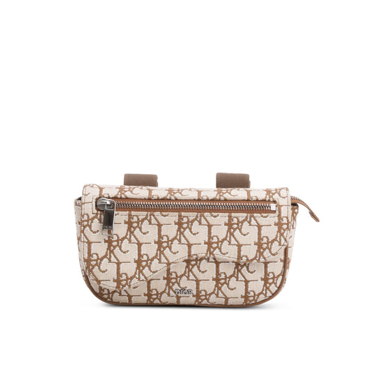 Christian Dior 2021 x Cactus Jack Beige Oblique Saddle Arm Pouch Rovelle Bags