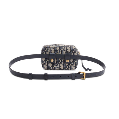 Christian Dior 2020 Navy Oblique Pouch Belt Bag Rovelle Bags