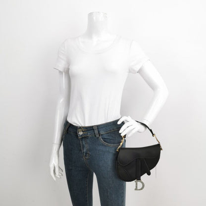 Dior Saddle Mini Silk Handbag Black with crystals Rovelle Bags