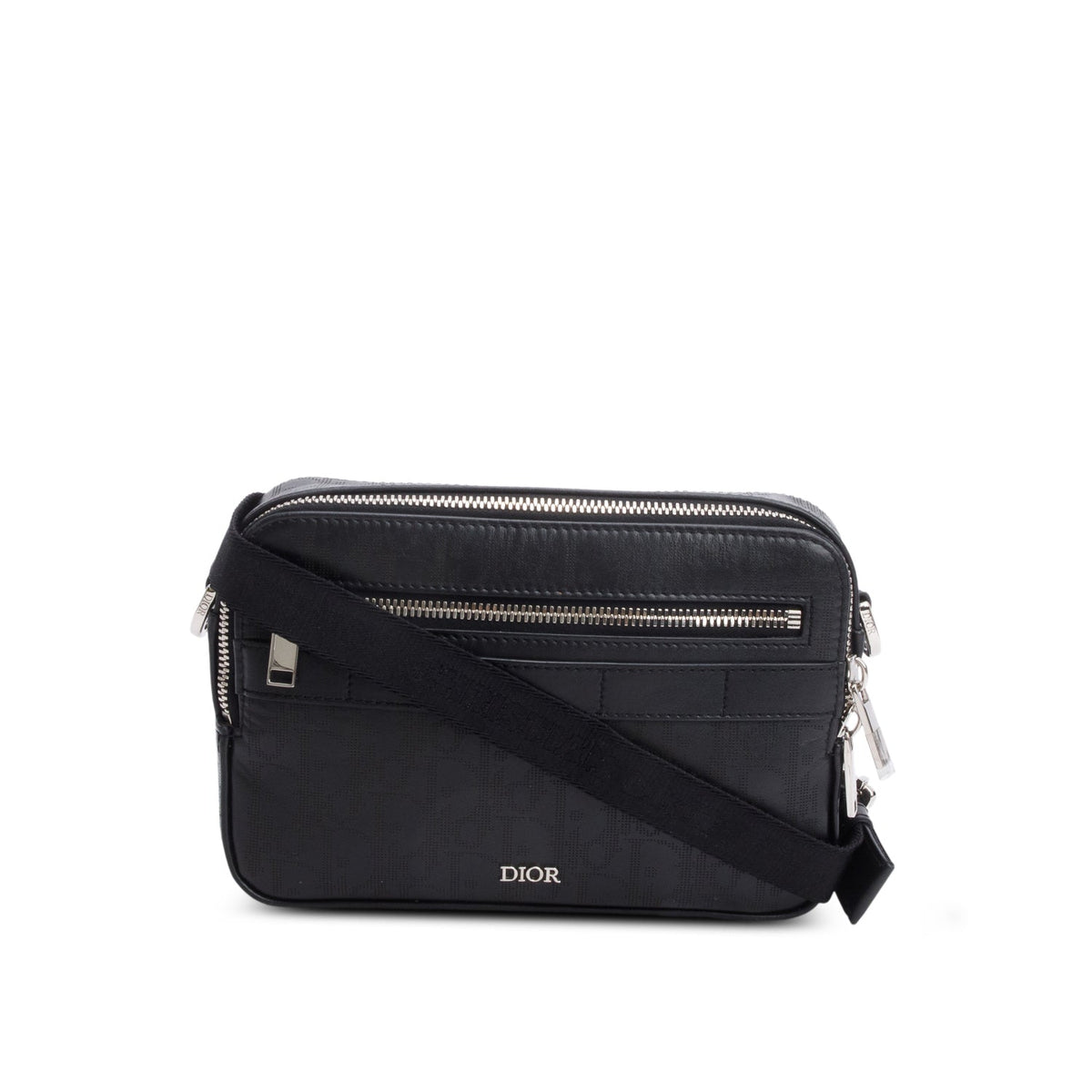Christian Dior 2022 Black Oblique Galaxy Leather Safari Messenger Pouch Rovelle Bags