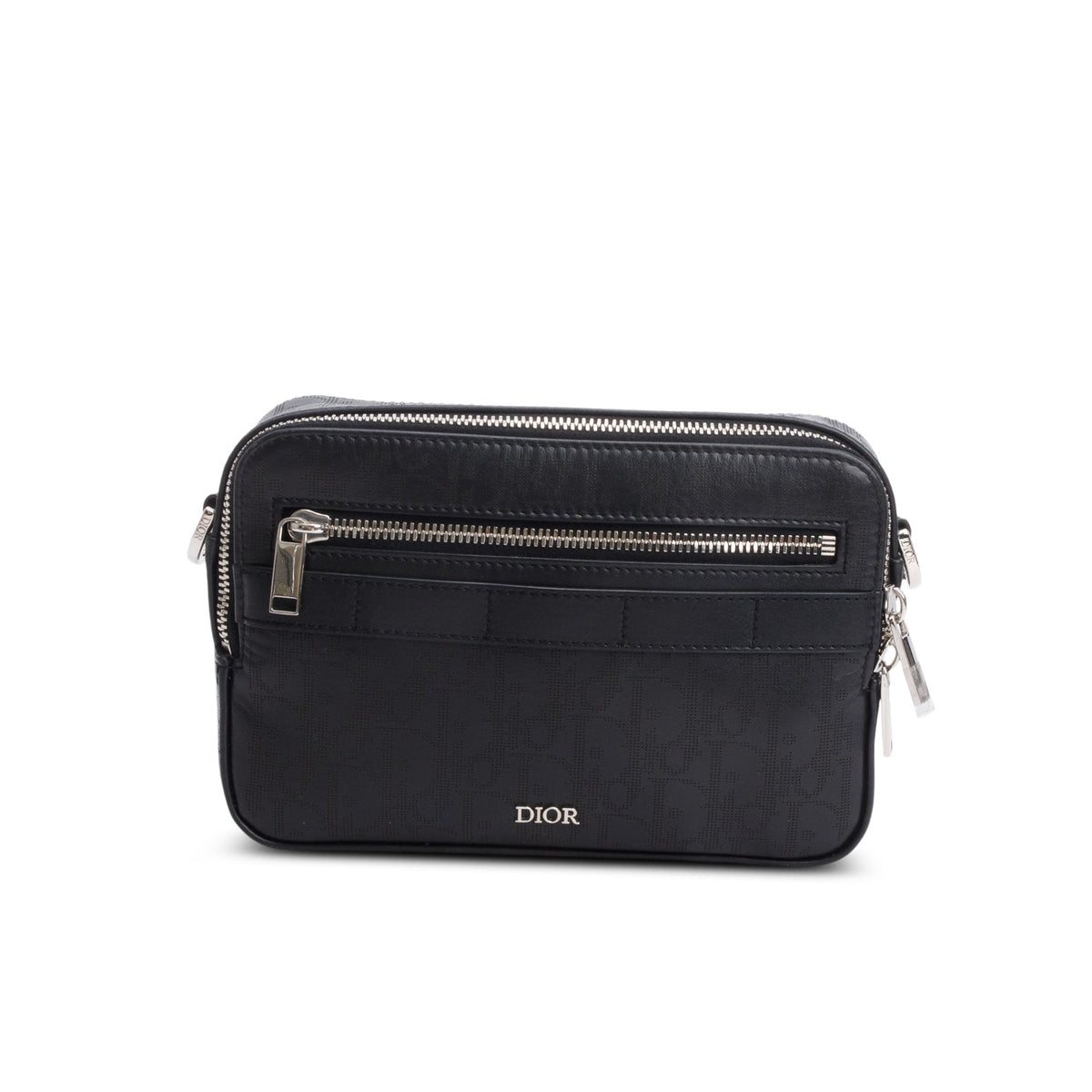 Christian Dior 2022 Black Oblique Galaxy Leather Safari Messenger Pouch Rovelle Bags