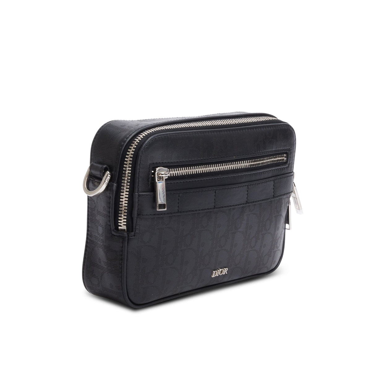 Christian Dior 2022 Black Oblique Galaxy Leather Safari Messenger Pouch Rovelle Bags