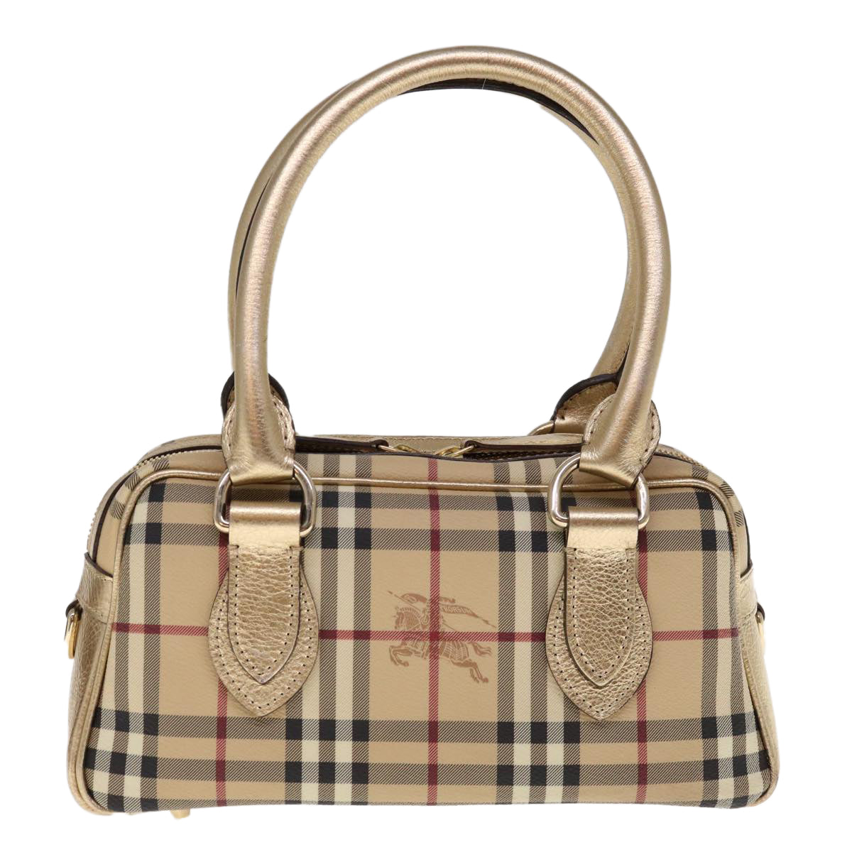 Burberry Nova Auth Leather Beige Handbag Style 8