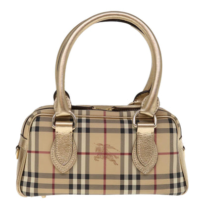 Burberry Nova Auth Leather Beige Handbag Style 8
