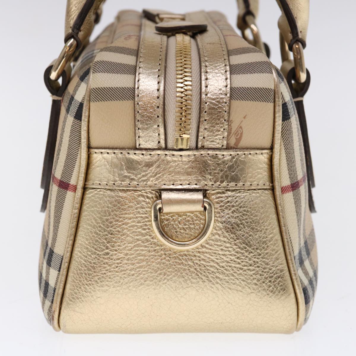 Burberry Nova Auth Leather Beige Handbag Style 8