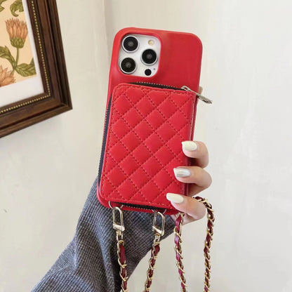 Luxury Zipper wallet phone case for iPhone